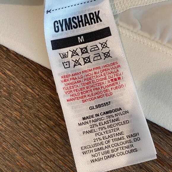 Gymshark X Whitney Simmons Racerback Mesh Sports Bra Size M in Creamy White π€ - Picture 9 of 12